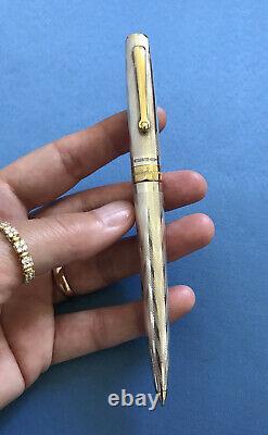 Beautiful Montegrappa 402 Sterling Silver 925 Ballpoint Pen Made In Italy