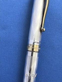 Beautiful Montegrappa 402 Sterling Silver 925 Ballpoint Pen Made In Italy