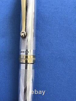 Beautiful Montegrappa 402 Sterling Silver 925 Ballpoint Pen Made In Italy