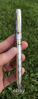 Beautiful Montegrappa 402 Sterling Silver 925 Ballpoint Pen Made In Italy