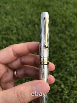 Beautiful Montegrappa 402 Sterling Silver 925 Ballpoint Pen Made In Italy