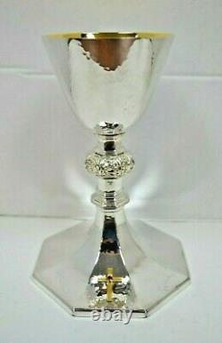 Beautiful Sterling Silver Chalice & Sterling Silver Paten, Made by Piana (CU930)