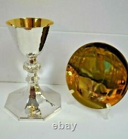 Beautiful Sterling Silver Chalice & Sterling Silver Paten, Made by Piana (CU930)