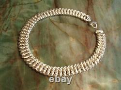 Beautiful preowned sterling silver necklace & bracelet, made in Italy -130 grams