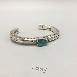 Bisbee Turquoise And Sterling Silver Bracelet Made By Orville Tsinnie