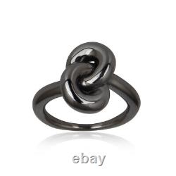 Black Knot Ring Made in Sterling Silver Daily Wear Ring Gift For Her