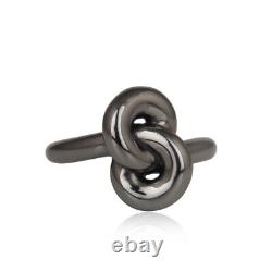 Black Knot Ring Made in Sterling Silver Daily Wear Ring Gift For Her