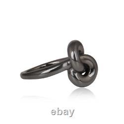 Black Knot Ring Made in Sterling Silver Daily Wear Ring Gift For Her