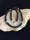 Black Onyx Blue Turquoise Navajo Sterling Silver Necklace 18 10022