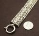 Bold Hand-made Domed Interlocked Oval Bracelet REAL 925 Sterling Silver QVC