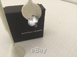 Bottega Veneta Zirconium Sterling Silver Drop Earrings. Made in Italy