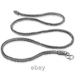Braided chain in different length, made of solid 925 sterling silver