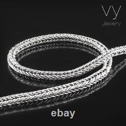 Braided chain in different length, made of solid 925 sterling silver