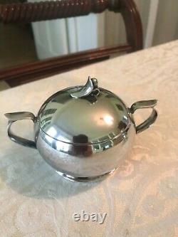 Bratland Sterling Silver Sugar and Creamer, Made in Denmark, Circa 1946