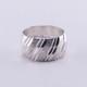 British-made sterling silver (925) vintage wide ring, 10 width, size 13