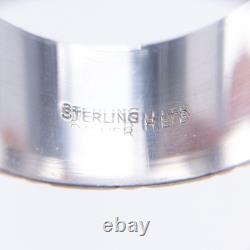 British-made sterling silver (925) vintage wide ring, 10 width, size 13
