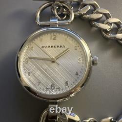 Burberry Waterloo Swiss Sterling Silver Chain Link Toggle Clasp Bracelet Watch