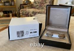 Bvlgari Sterling Silver Cufflinks with Original Box Made in London RARE