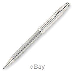 CROSS Century II Ballpoint Pen STERLING SILVER, DEEP CUT USA MaDe NEW