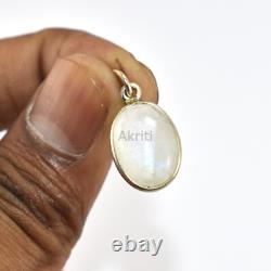 Calming Moonstone 925 Sterling Silver Pendant Traditional Skill Made By Hand