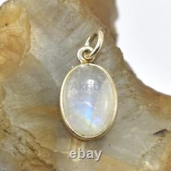 Calming Moonstone 925 Sterling Silver Pendant Traditional Skill Made By Hand
