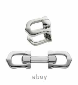 Cartier Elongated C Shape Cufflinks Sterling Silver 925 Made in France Signature