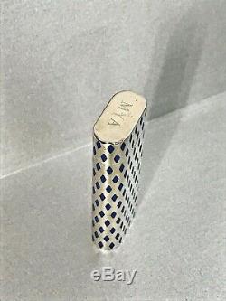 Cartier Lighter Sterling Silver & Blue Enamel Limited Edition 1500 Swiss Made