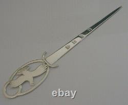 Cased Hand Made Eagle Solid Sterling Silver Bird Letter Opener 1989