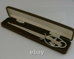 Cased Hand Made Eagle Solid Sterling Silver Bird Letter Opener 1989