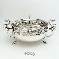 Celtic Revival Sterling Silver Footed Bowl Made in London- Tudric/Scandinavian