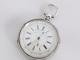 Center second chronograph sterling silver English made pocket watch 1884. No 208