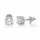 Certified VVS Moissanite Solitaire Stud Earrings 925 Sterling Silver 14K Gold