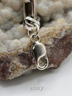 Chain link, 925 STERLING SILVER, hand made, highpolished, 7.5 , biker bracelet #2