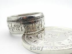 Chinese Zodiac coin ring. Made from pure. 999 Silver coin. Good luck ring