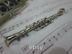 Clarinet pendant made sterling silver 925 -handicraft