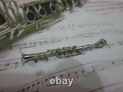 Clarinet pendant made sterling silver 925 -handicraft