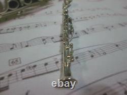 Clarinet pendant made sterling silver 925 -handicraft