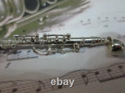 Clarinet pendant made sterling silver 925 -handicraft