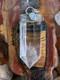 Clear Terminated Quartz Ethiopian Opal Artisan Made Sterling Silver Pendant. A5a