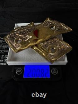 Compact Berreta Grips 925 Sterling Silver Gold Plated Hand Made Handmade