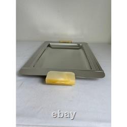 Couzon Sterling Silver Serving Tray Greco Peach Large Vintage Made In France
