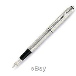 Cross Townsend Sterling Silver Fountain Pen Med Pt New In Box Made In USA 656