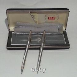 Cross sterling silver ballpoint pen and 0.9mm mechanical pencil set made in USA