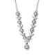 Ct 3.3 Sterling Silver Made with Finest Cubic Zirconia Cluster Necklace Size 18