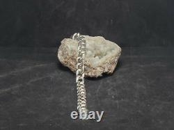 Cuban link, 925 STERLING SILVER, hand made, over 80 gr, box lock, biker bracelet #2