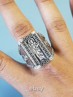 Custom Hand Made Sterling Silver 925 Saint St. Jude Judas Thaddaeus Ring Mexican