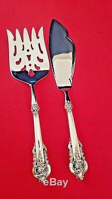 Custom Made Grande Baroque by Wallace Sterling Silver Fish Serving Set