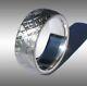 Custom Made Real Gibeon Meteorite Ring Wedding Band #037 In Sterling Silver