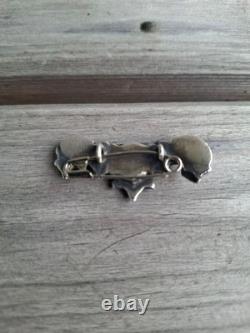 Custom-Made Sterling Silver Skull Pin, Chrome Hearts Gabor Deal Leather Loud