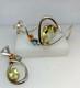 Custom Made Sterling Silver and Gold Quartz Bracelet and Pendant